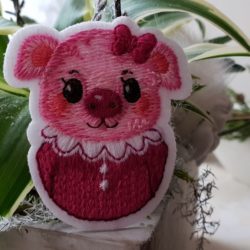 Motif - "Mlle PORCINETTE" rose
