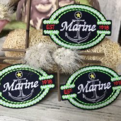 Motif - Ancre « Marine » argent et étoile or