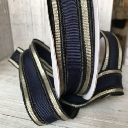 Galon - Marine, 2 bandes dorées et 4 noires