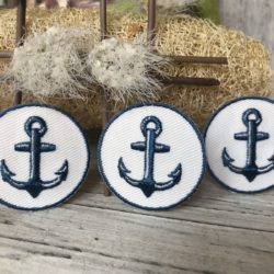 Motif - Ancre marine sur blanc