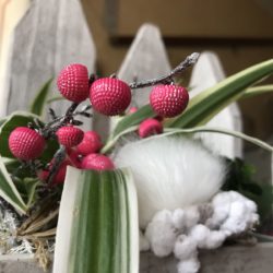 Bouton - Petite boule framboise à picots