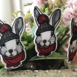 Motif - "Lapin au bonnet écossais"