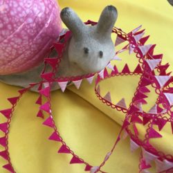 Ruban - Guirlande de pavillons roses