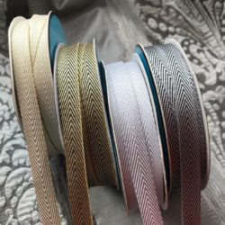 Sergé - Lurex en 4 coloris et largeur 11mm