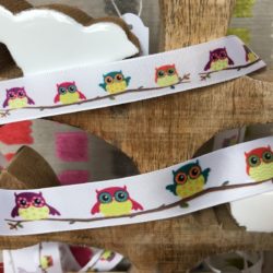Ruban - Les 4 chouettes sur une branche