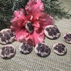 Bouton - Rond et mat, touffe de 8 fleurs
