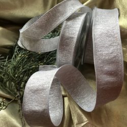 Ruban - Beige et argent scintillant