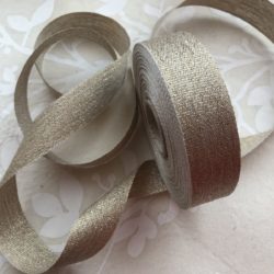 Tresse - Beige et dorée largeur 25mm