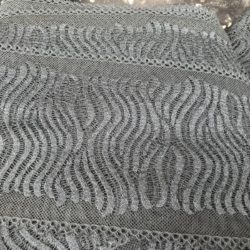 Dentelle - Entre-deux large ardoise zébré extensible