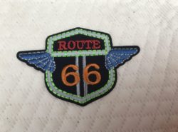 Motif - Route 66, ailes bleues.