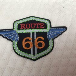 Motif - Route 66, ailes bleues.